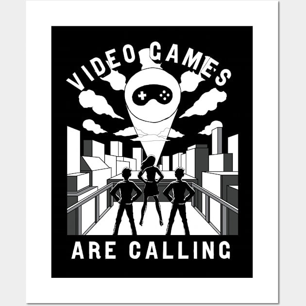 Video Games Are Calling Video Gamer Gifts Wall Art by atomguy